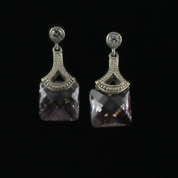 Patti LaBelle Sterling Lavender Earrings - Picture 2 of 3